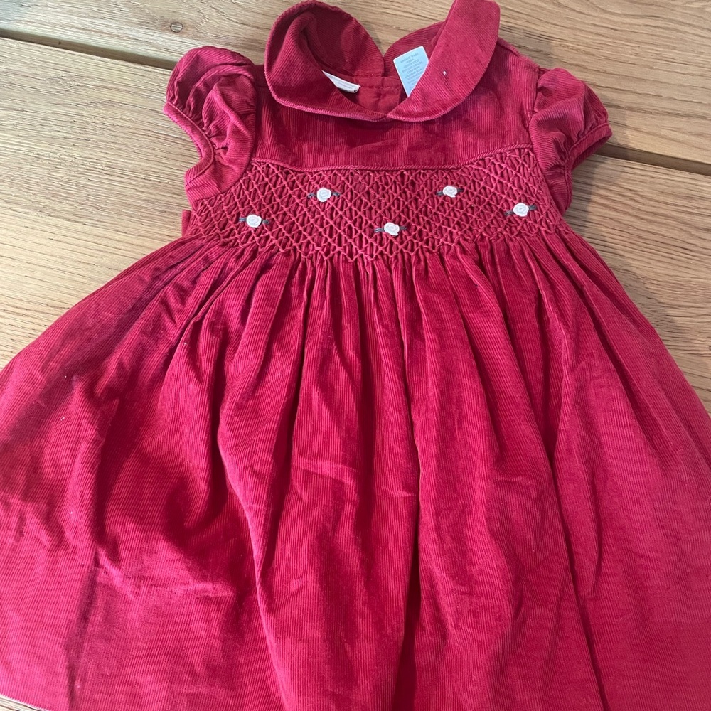 NWOT infant holiday dress with matching diaper cover.